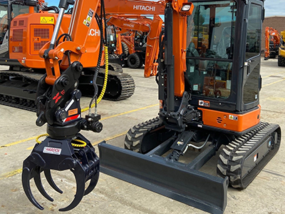 360 degree rotating hydraulic excavator grab